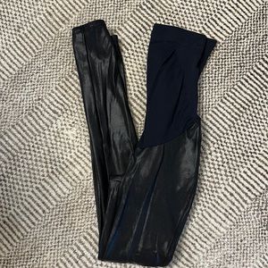 Spanx Maternity Mama Faux Leather Leggings size small